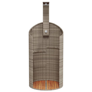 vidaXL Outdoor Shower Grey 100x100x241.5 cm Poly Rattan and Acacia Wood