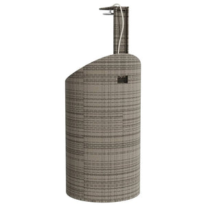 vidaXL Outdoor Shower Grey 100x100x241.5 cm Poly Rattan and Acacia Wood