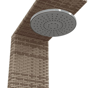 vidaXL Outdoor Shower Grey 100x100x241.5 cm Poly Rattan and Acacia Wood