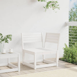 vidaXL Garden Sofa Corner White 73x73x78 cm Solid Wood Pine