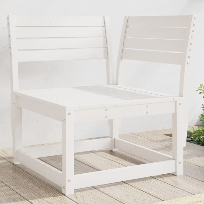 vidaXL Garden Sofa Corner White 73x73x78 cm Solid Wood Pine