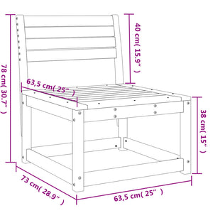 vidaXL Garden Sofa Impregnated Wood Pine