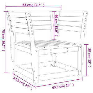 vidaXL Garden Chair Solid Wood Pine