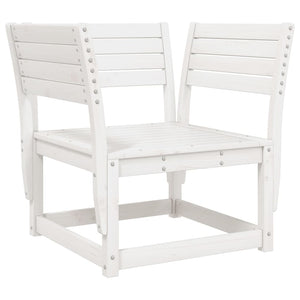 vidaXL Garden Chair White Solid Wood Pine