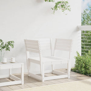 vidaXL Garden Chair White Solid Wood Pine