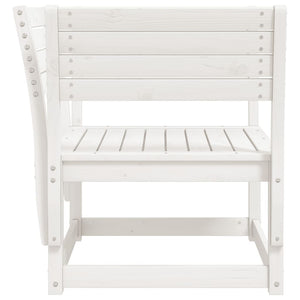 vidaXL Garden Chair White Solid Wood Pine