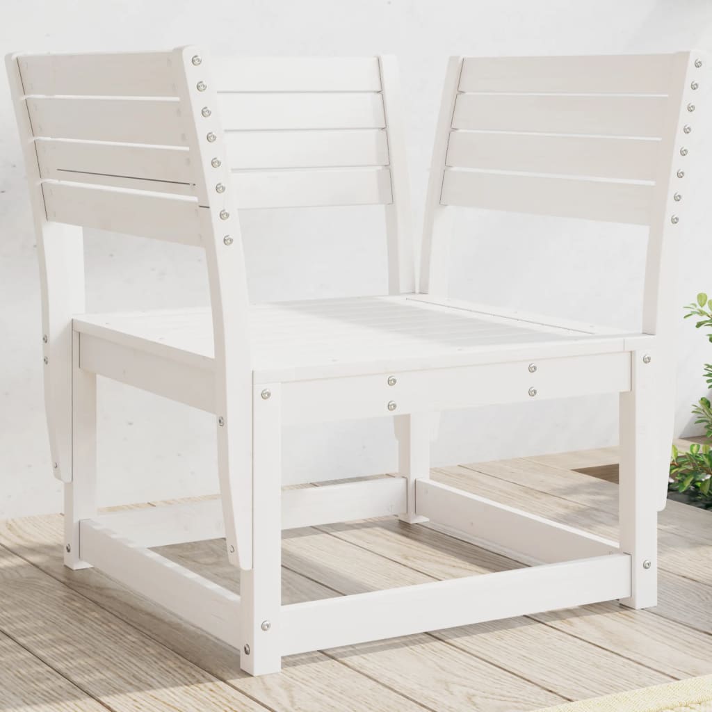 vidaXL Garden Chair White Solid Wood Pine