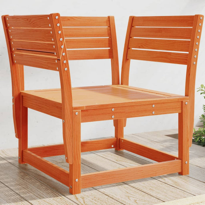 vidaXL Garden Chair Wax Brown Solid Wood Pine