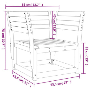 vidaXL Garden Chair Solid Wood Douglas