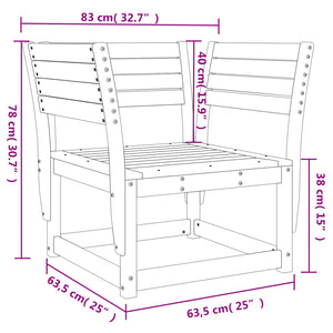 vidaXL Garden Chair Impregnated Wood Pine