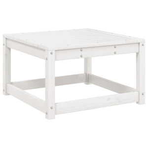 vidaXL Garden Footstool White Solid Wood Pine