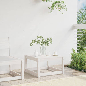 vidaXL Garden Footstool White Solid Wood Pine