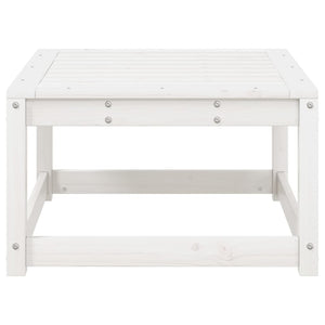 vidaXL Garden Footstool White Solid Wood Pine