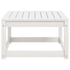 vidaXL Garden Footstool White Solid Wood Pine