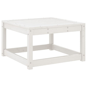 vidaXL Garden Footstool White Solid Wood Pine