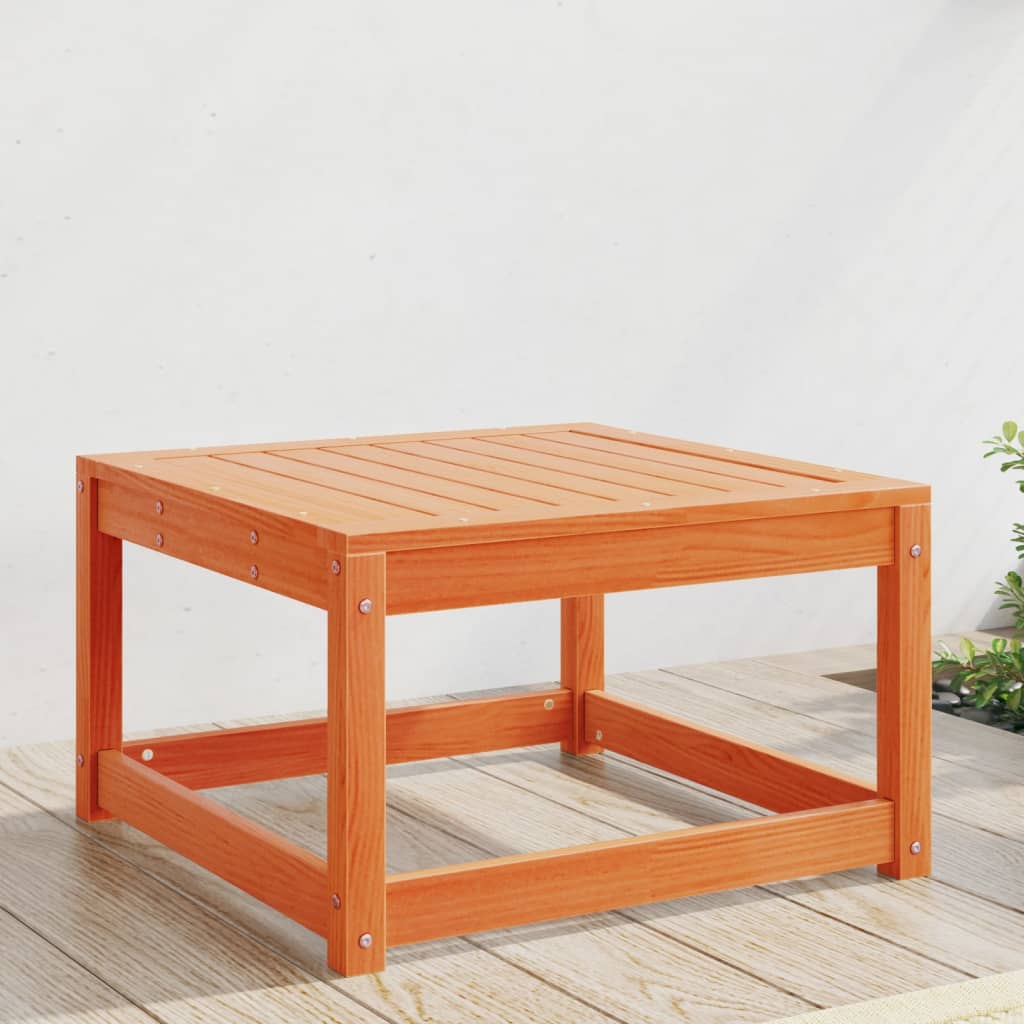 vidaXL Garden Footstool Wax Brown Solid Wood Pine