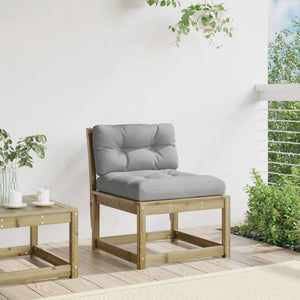 vidaXL Garden Sofa with Cushions Impregnated Wood Pine