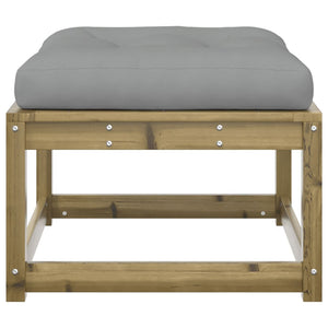 vidaXL Garden Footstool with Cushions Impregnated Wood Pine