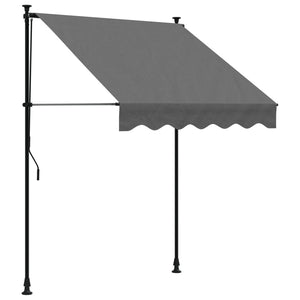 vidaXL Retractable Awning Anthracite 150x150 cm Fabric and Steel