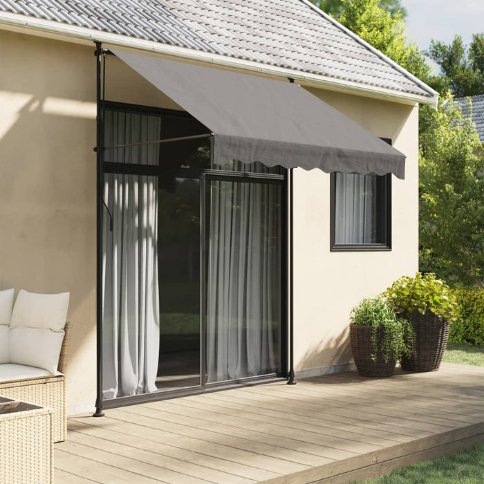 vidaXL Retractable Awning Anthracite 200x150 cm Fabric and Steel