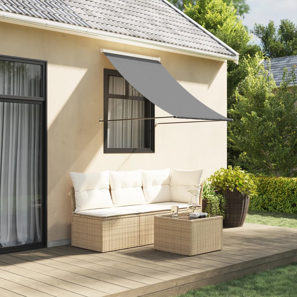 vidaXL Retractable Awning Anthracite 150x150 cm Fabric and Steel