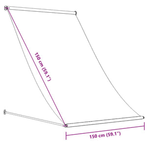 vidaXL Retractable Awning Cream 150x150 cm Fabric and Steel