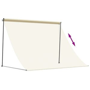 vidaXL Retractable Awning Cream 250x150 cm Fabric and Steel