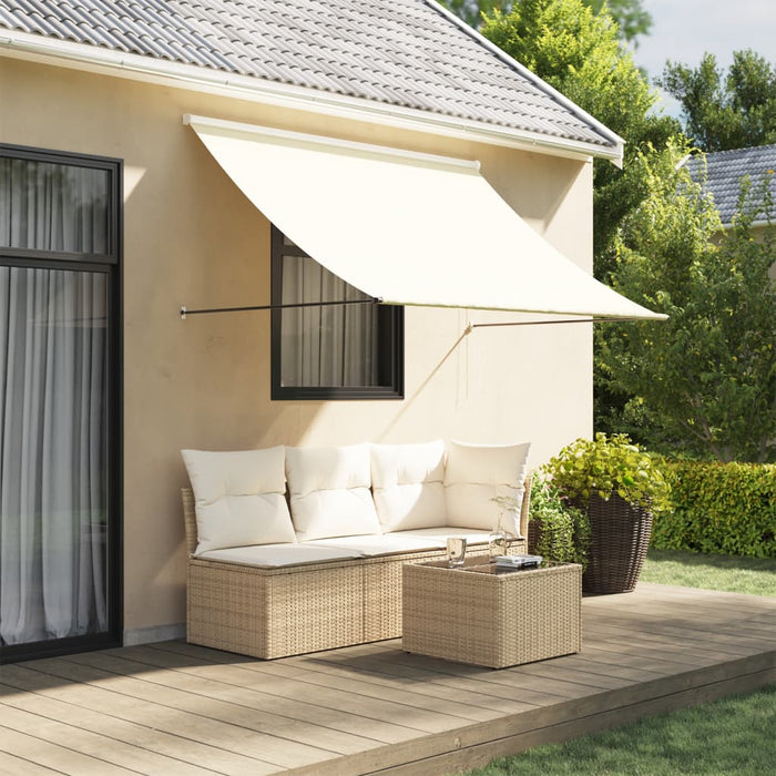 vidaXL Retractable Awning Cream 250x150 cm Fabric and Steel