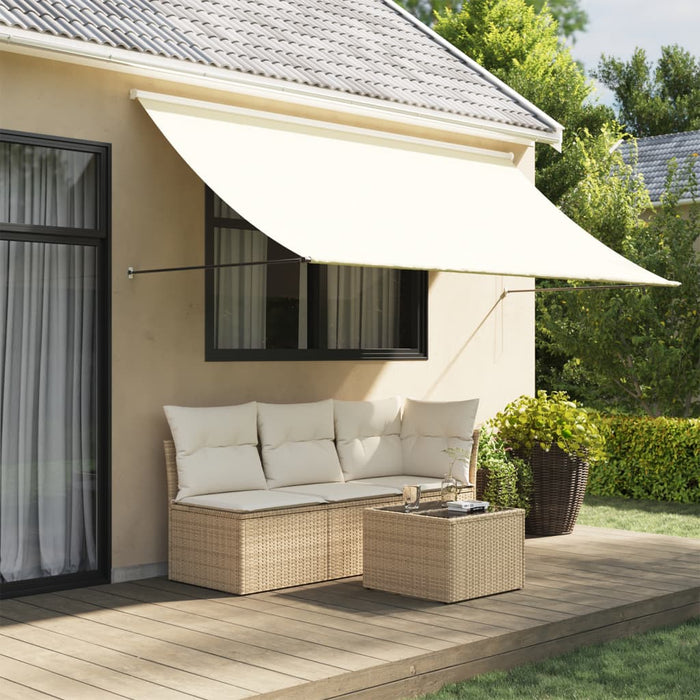 vidaXL Retractable Awning Cream 300x150 cm Fabric and Steel