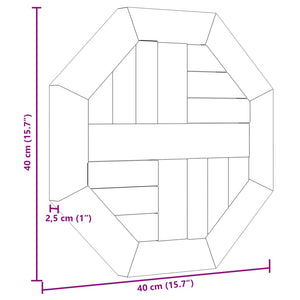 vidaXL Table Top 40x40x2.5 cm Octagonal Solid Wood Teak