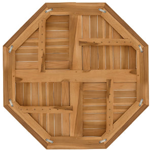 vidaXL Table Top 80x80x2.5 cm Octagonal Solid Wood Teak