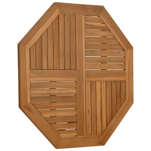 vidaXL Table Top 90x90x2.5 cm Octagonal Solid Wood Teak