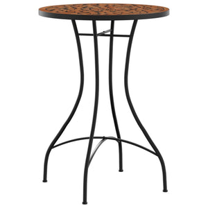 vidaXL Mosaic Bistro Set Terracotta Iron and Ceramic