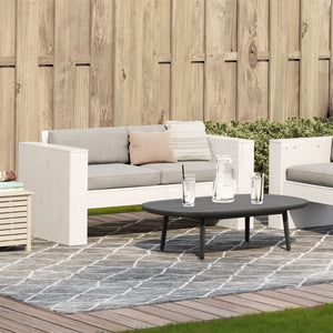 vidaXL Garden Sofa 2-Seater White 134x60x62 cm Solid Wood Pine