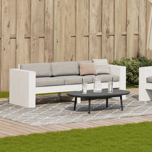 vidaXL Garden Sofa 3-Seater White 189x60x62 cm Solid Wood Pine