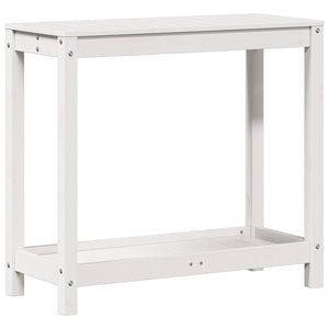 vidaXL Potting Table with Shelf White 82.5x35x75 cm Solid Wood Pine