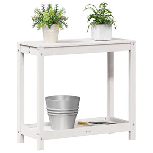 vidaXL Potting Table with Shelf White 82.5x35x75 cm Solid Wood Pine