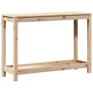 vidaXL Potting Table with Shelf 108x35x75 cm Solid Wood Pine