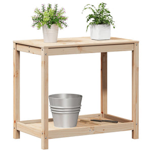 vidaXL Potting Table with Shelf 82.5x50x75 cm Solid Wood Pine