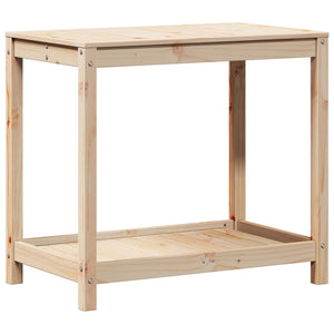 vidaXL Potting Table with Shelf 82.5x50x75 cm Solid Wood Pine