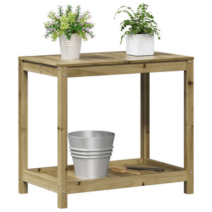 vidaXL Potting Table with Shelf 82.5x50x75 cm Impregnated Wood Pine