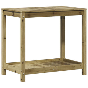 vidaXL Potting Table with Shelf 82.5x50x75 cm Impregnated Wood Pine