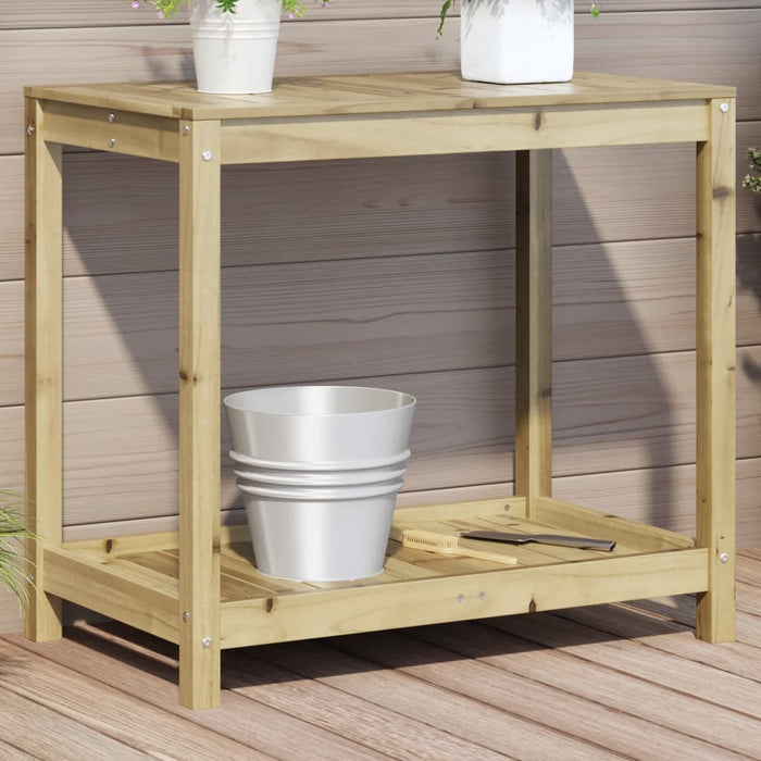 vidaXL Potting Table with Shelf 82.5x50x75 cm Impregnated Wood Pine