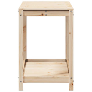 vidaXL Potting Table with Shelf 108x50x75 cm Solid Wood Pine