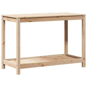 vidaXL Potting Table with Shelf 108x50x75 cm Solid Wood Pine