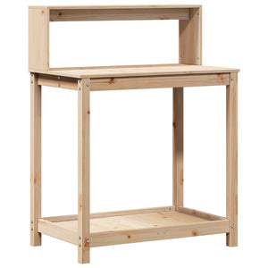 vidaXL Potting Table with Shelves 82.5x50x109.5 cm Solid Wood Pine