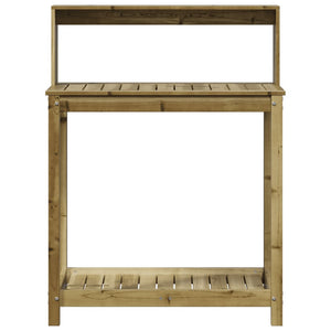 vidaXL Potting Table with Shelves 82.5x50x109.5 cm Impregnated Wood Pine