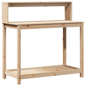 vidaXL Potting Table with Shelves 108x50x109.5 cm Solid Wood Pine