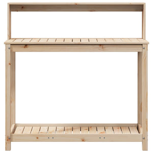 vidaXL Potting Table with Shelves 108x50x109.5 cm Solid Wood Pine