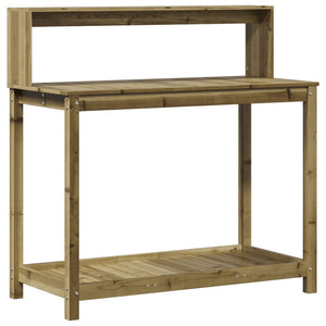 vidaXL Potting Table with Shelves 108x50x109.5 cm Impregnated Wood Pine